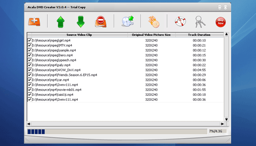 Acala DVD Creator 4.1.5.119 software screenshot