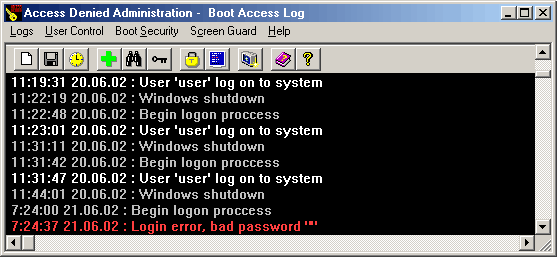 Access Denied 4.00 software screenshot