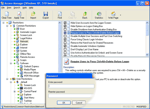 Access Manager for Windows 9.9 software screenshot