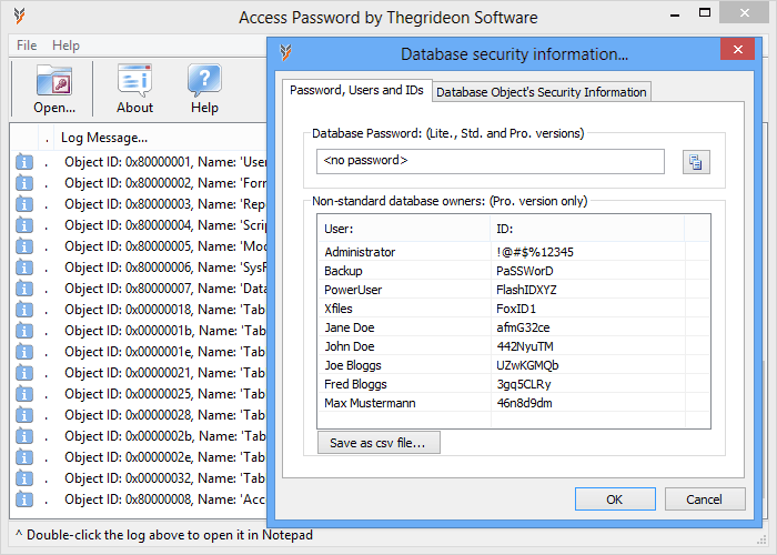 Access Password Thegrideon 2012-12-16 software screenshot