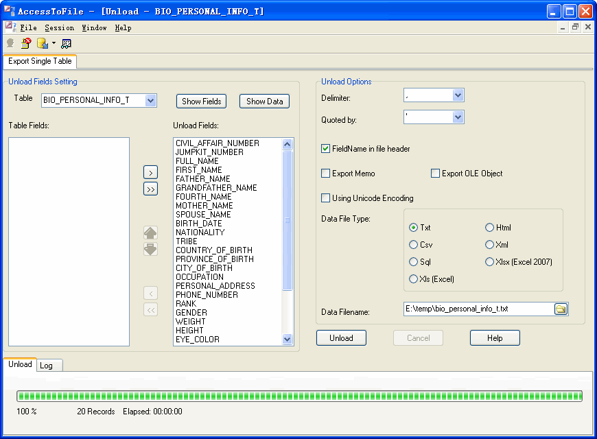 AccessToFile 3.4.1.170705 software screenshot
