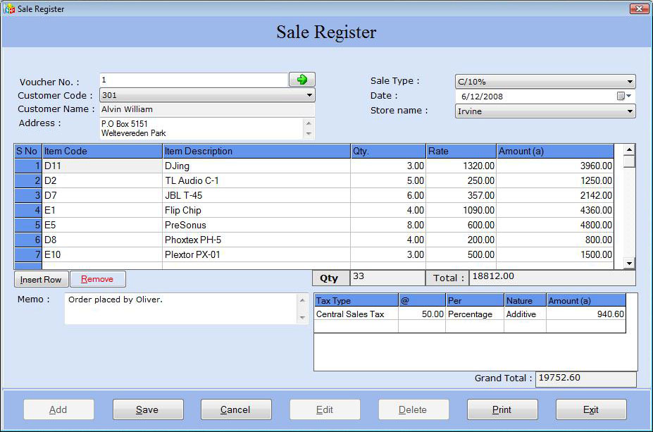 Accounting Solutions 3.0.1.5 software screenshot