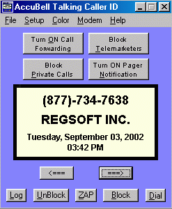 AccuBell Talking Caller ID 3.2 software screenshot