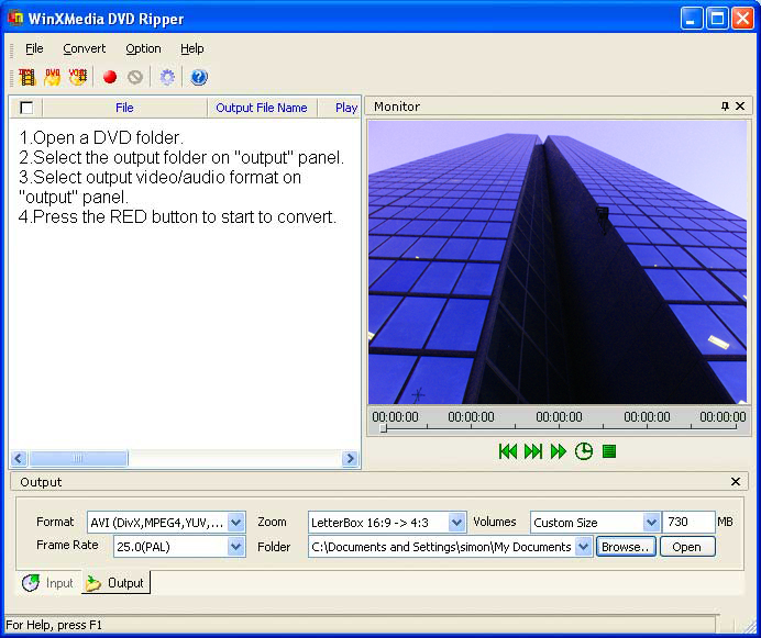 Ace DVD Ripper 2011.1105 software screenshot