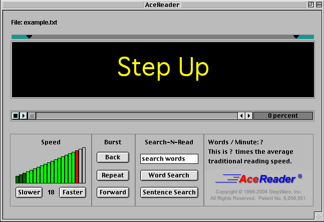 AceReader (For Mac) 2.5 software screenshot