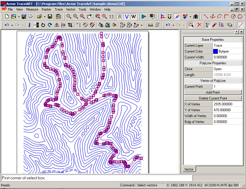 Acme TraceART 3.9.2 software screenshot