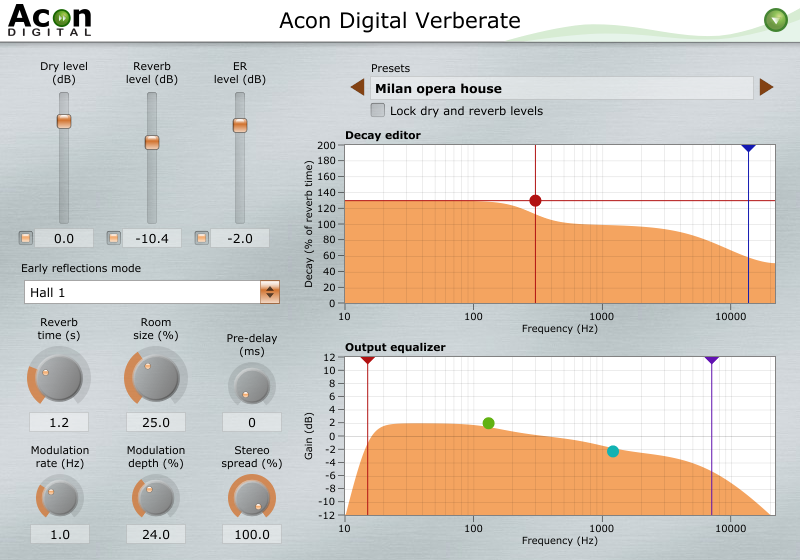Acon Digital Verberate 1.6.2 software screenshot
