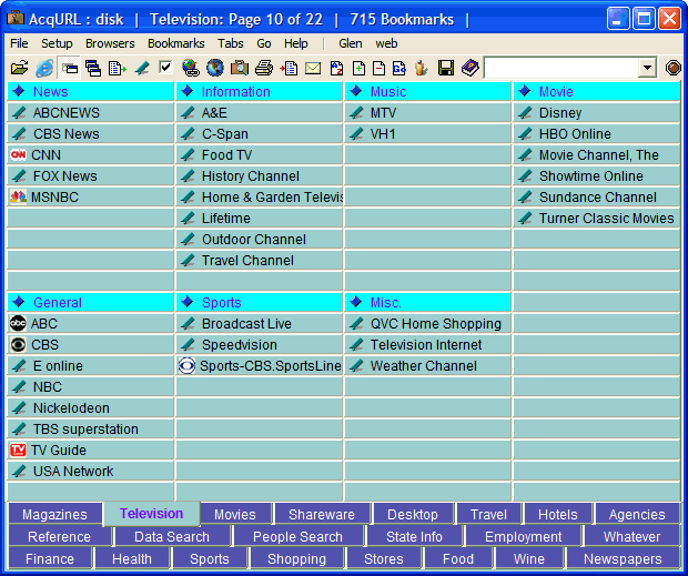 AcqURL 7.3 software screenshot