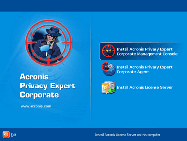 Acronis Privacy Expert Corporate 8.0 software screenshot