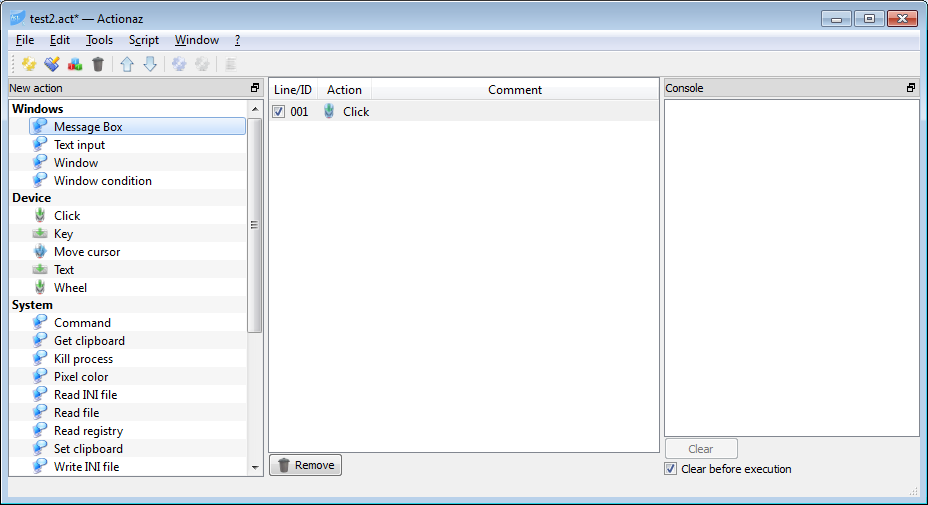 Actionaz 3.8.0 software screenshot