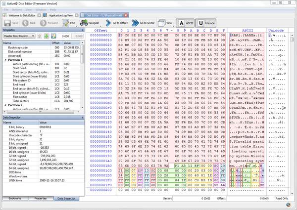 Active@ Disk Editor 4.0.15 software screenshot
