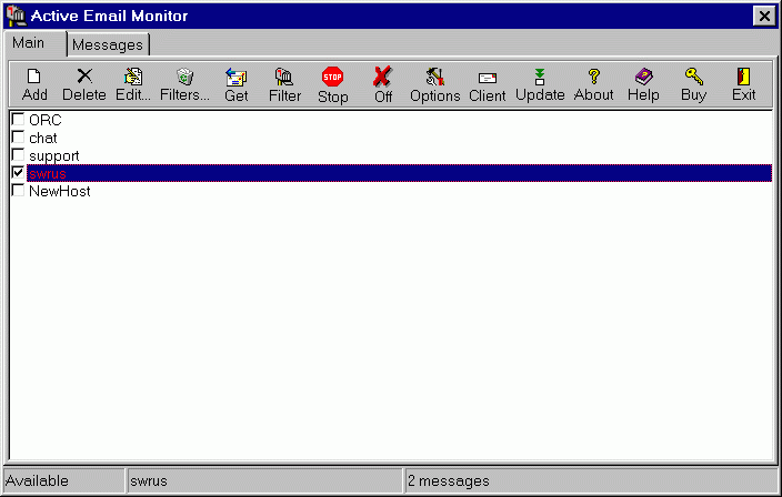 Active Email Monitor 2.F software screenshot