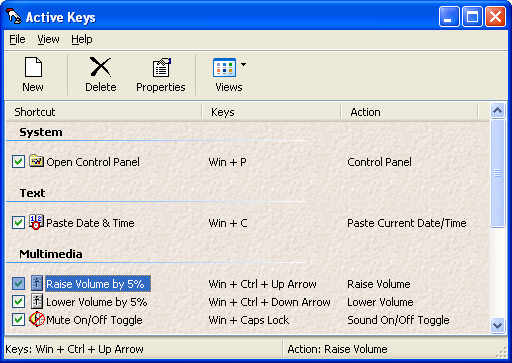 Active Keys 2.41 software screenshot