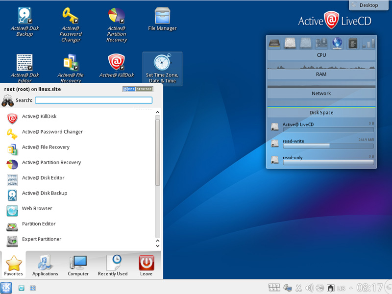 Active@ LiveCD 4.0.0 software screenshot