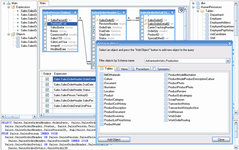 Active Query Builder Free Edition 1.13 software screenshot