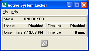 Active System Locker 3.2 software screenshot