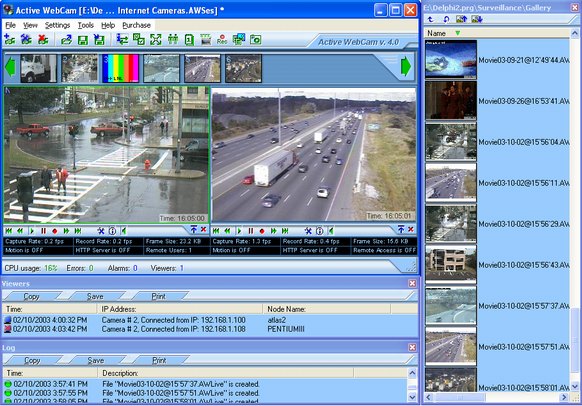 Active WebCam 11.6 software screenshot