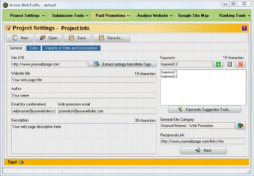 Active WebTraffic 9.2.4 software screenshot