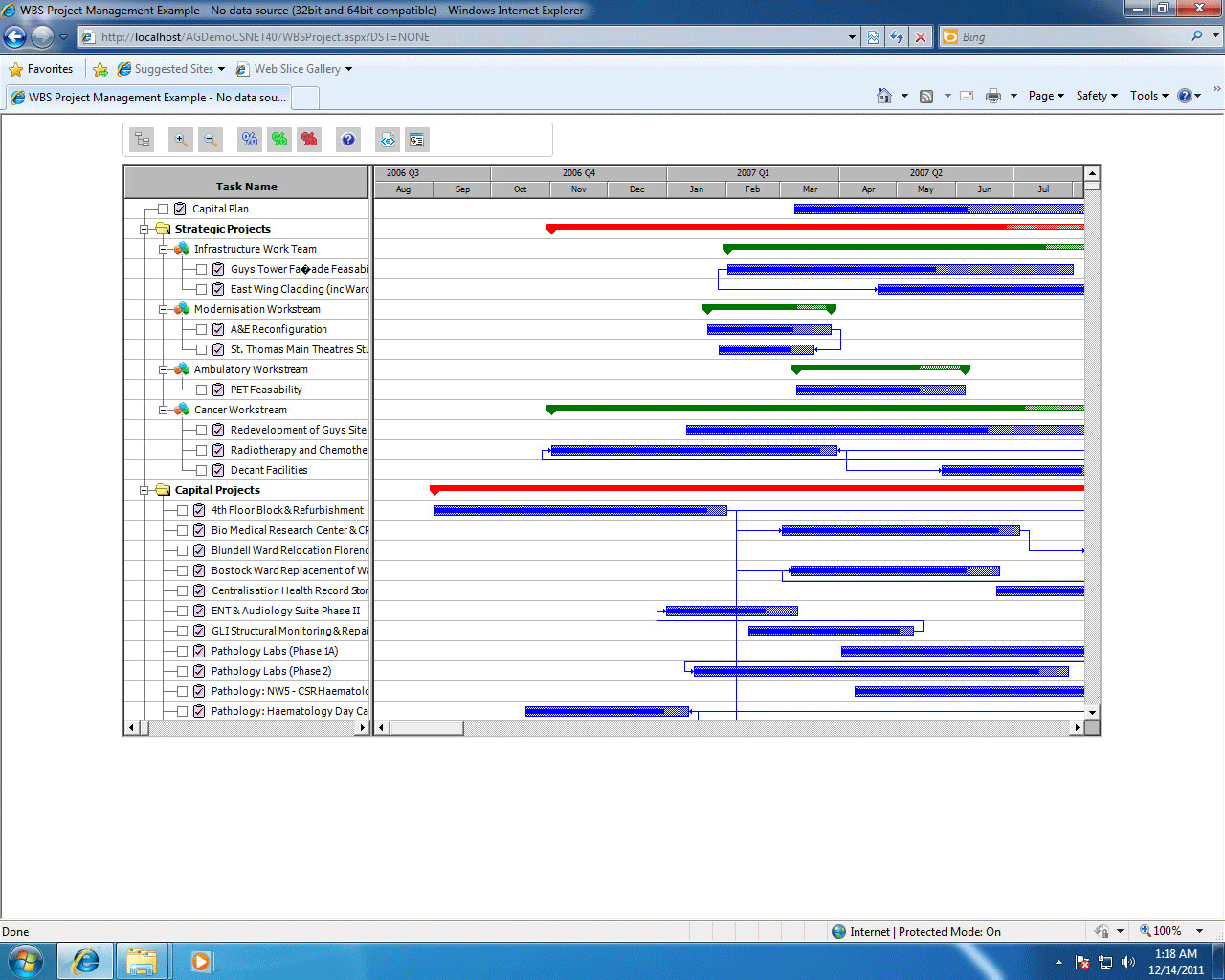 ActiveGanttCSA Scheduler Component 3.0.0 software screenshot