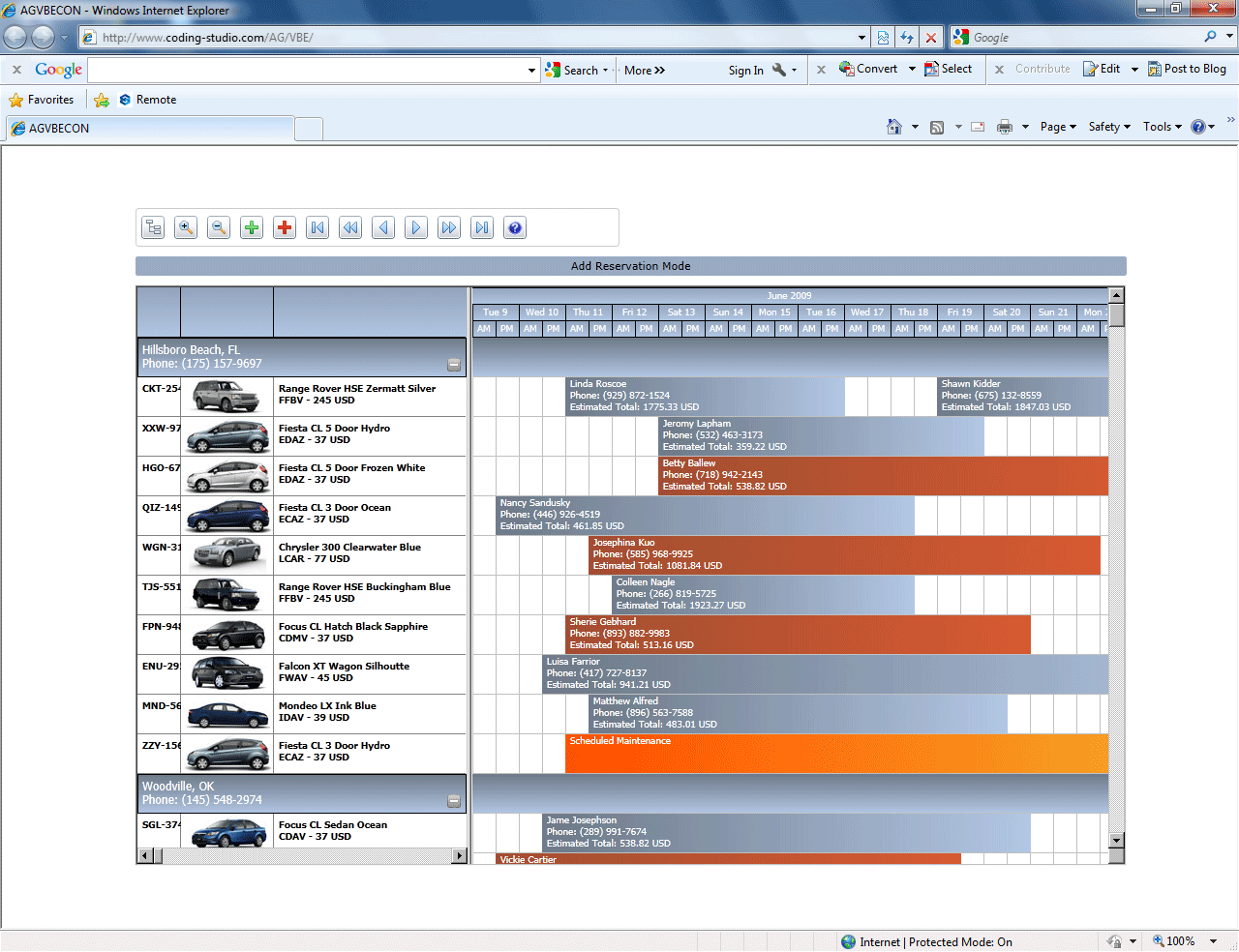 ActiveGanttVBE Scheduler Component 3.0.8 software screenshot