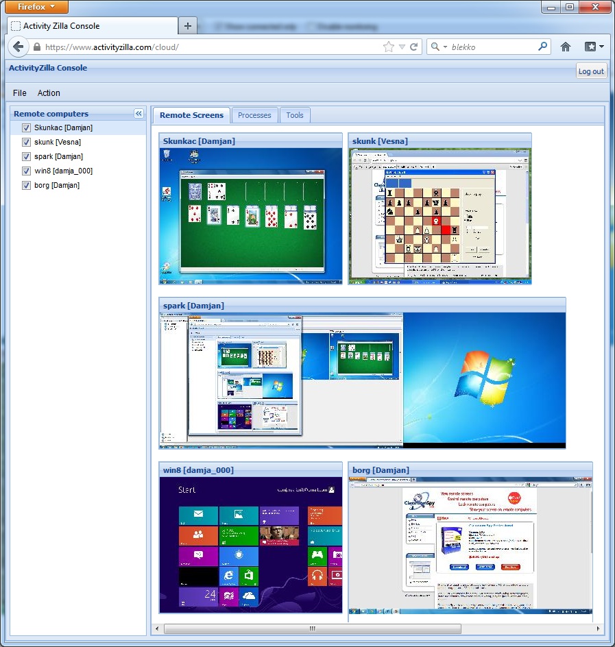 ActivityZilla 2.3.1 software screenshot