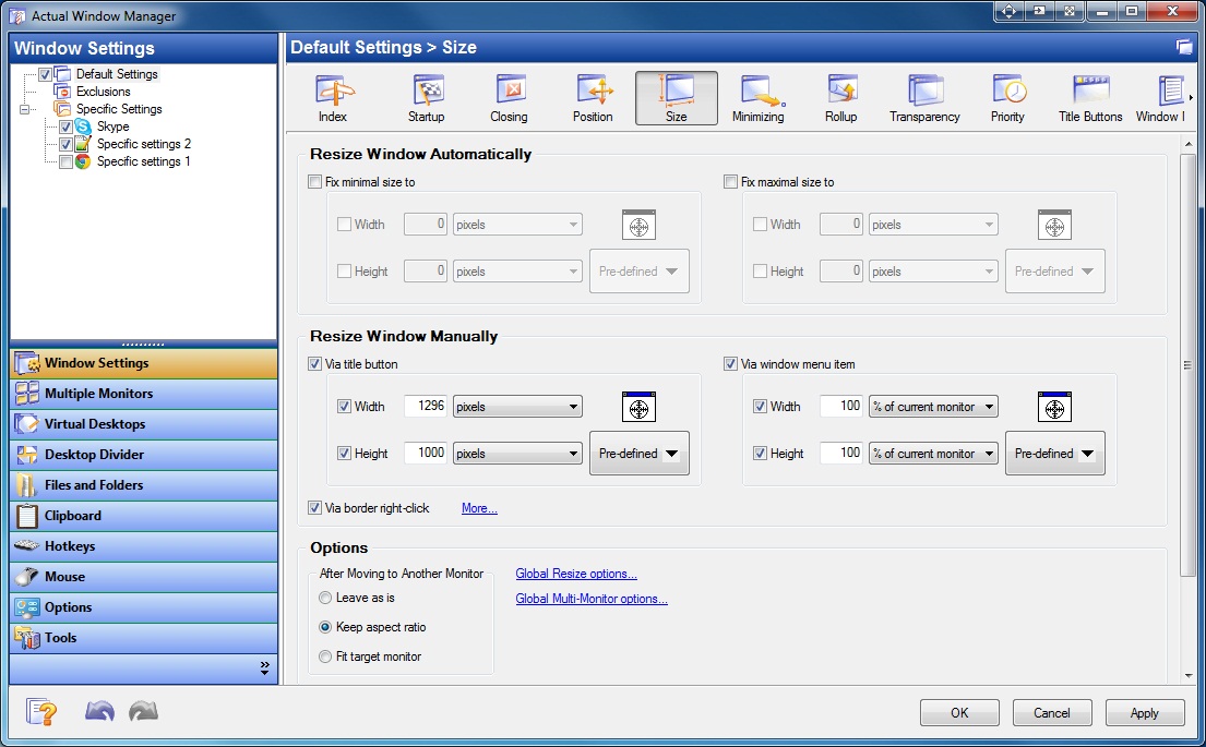 Actual File Folders 1.9 software screenshot
