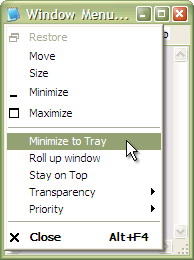Actual Window Menu 8.10.2 software screenshot