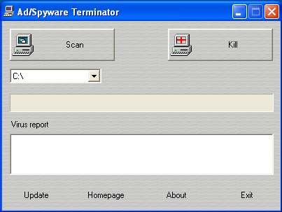 Ad/Spyware Terminator 0.1.0.8 software screenshot