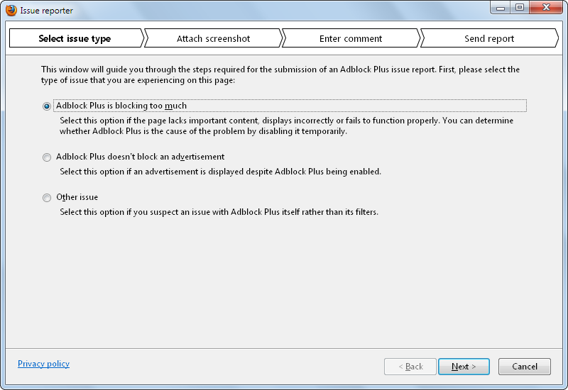 Adblock Plus for IE 1.6.0.0 software screenshot