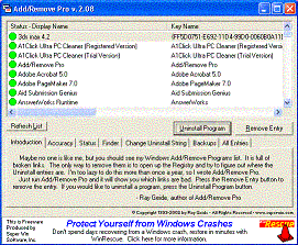 Add/Remove Pro 2.11 software screenshot
