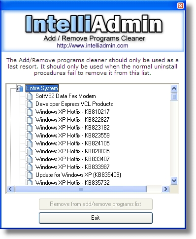 Add Remove Program Cleaner 2.0 software screenshot