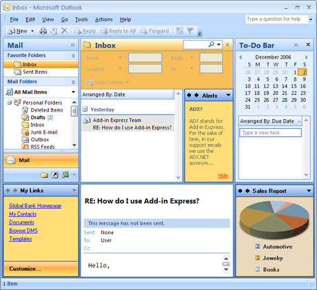 Add-in Express for Office and .NET 2010 software screenshot