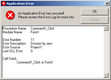 AddErrorhandler 1.0.36 software screenshot