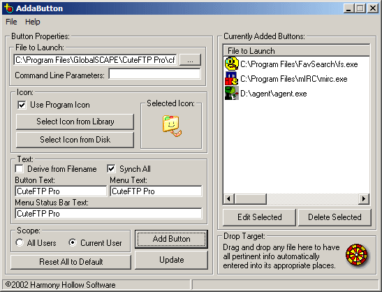 AddaButton 4.1 software screenshot