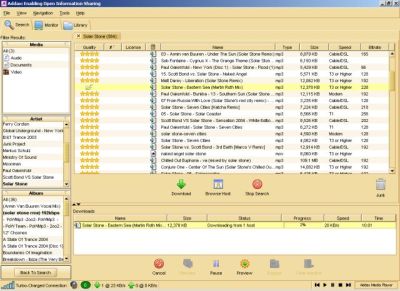 Addax P2P 3.8.0 software screenshot