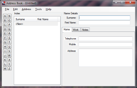 Addraman Address Manager 3.00 software screenshot