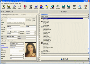 AddressBook for Windows 7.02 software screenshot