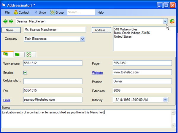 Addressinator! 4.1 software screenshot