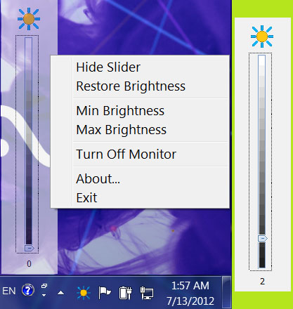 Adjust Laptop Brightness 2.0 software screenshot
