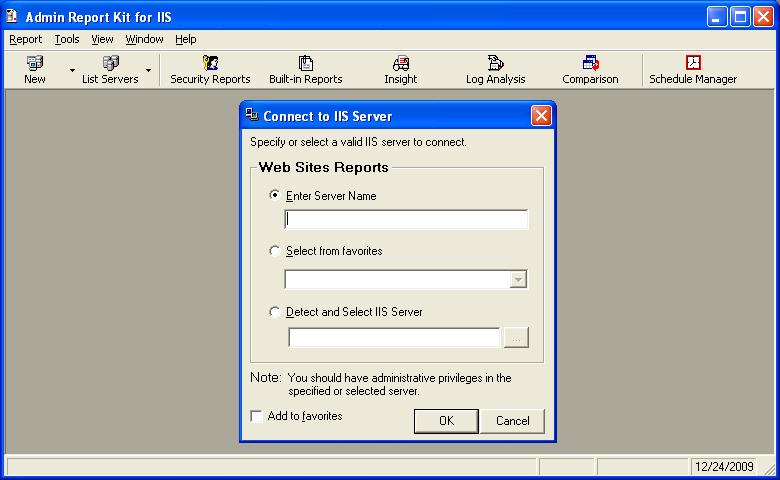 Admin Report Kit for IIS - (ARKIIS) 6.3 software screenshot
