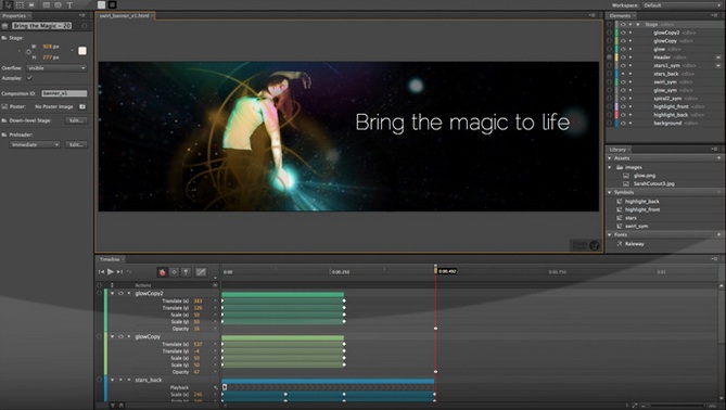 Adobe Edge Animate CC 2015.0 software screenshot