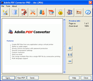 Adolix PDF Converter PRO 4.4 software screenshot