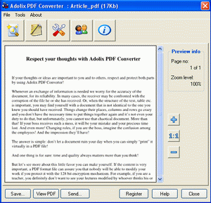 Adolix PDF Converter 4.4 software screenshot