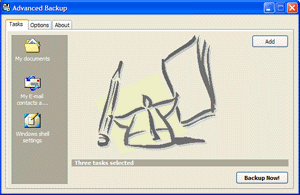 Advanced Backup 1.8 software screenshot