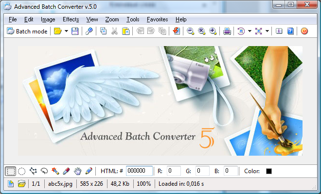 Advanced Batch Converter 7.95 software screenshot