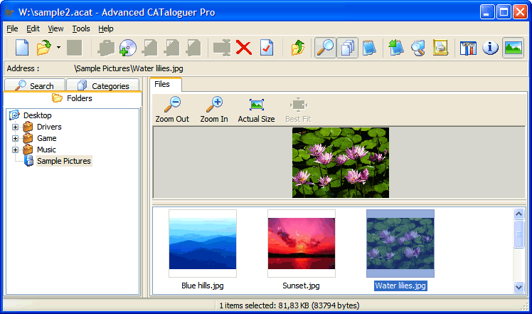 Advanced CATaloguer Pro 2.6 software screenshot