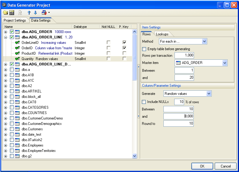 Advanced Data Generator Pro 3.1.2 software screenshot