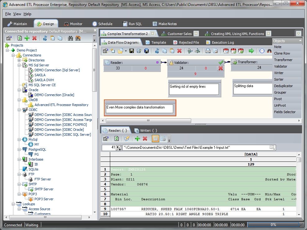 Advanced ETL Processor Enterprise 6.0.0.0 software screenshot