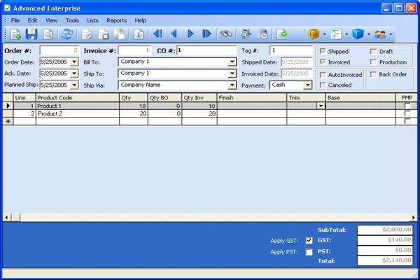 Advanced Enterprise 4.3.32 software screenshot
