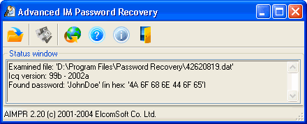 Advanced IM Password Recovery 4.80.1094 software screenshot